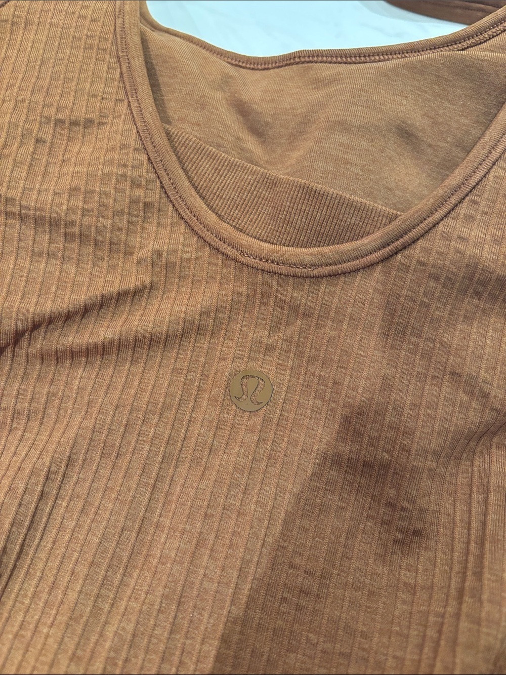 Lululemon Ribbed Rust Bodysuit - Picture 3 of 4